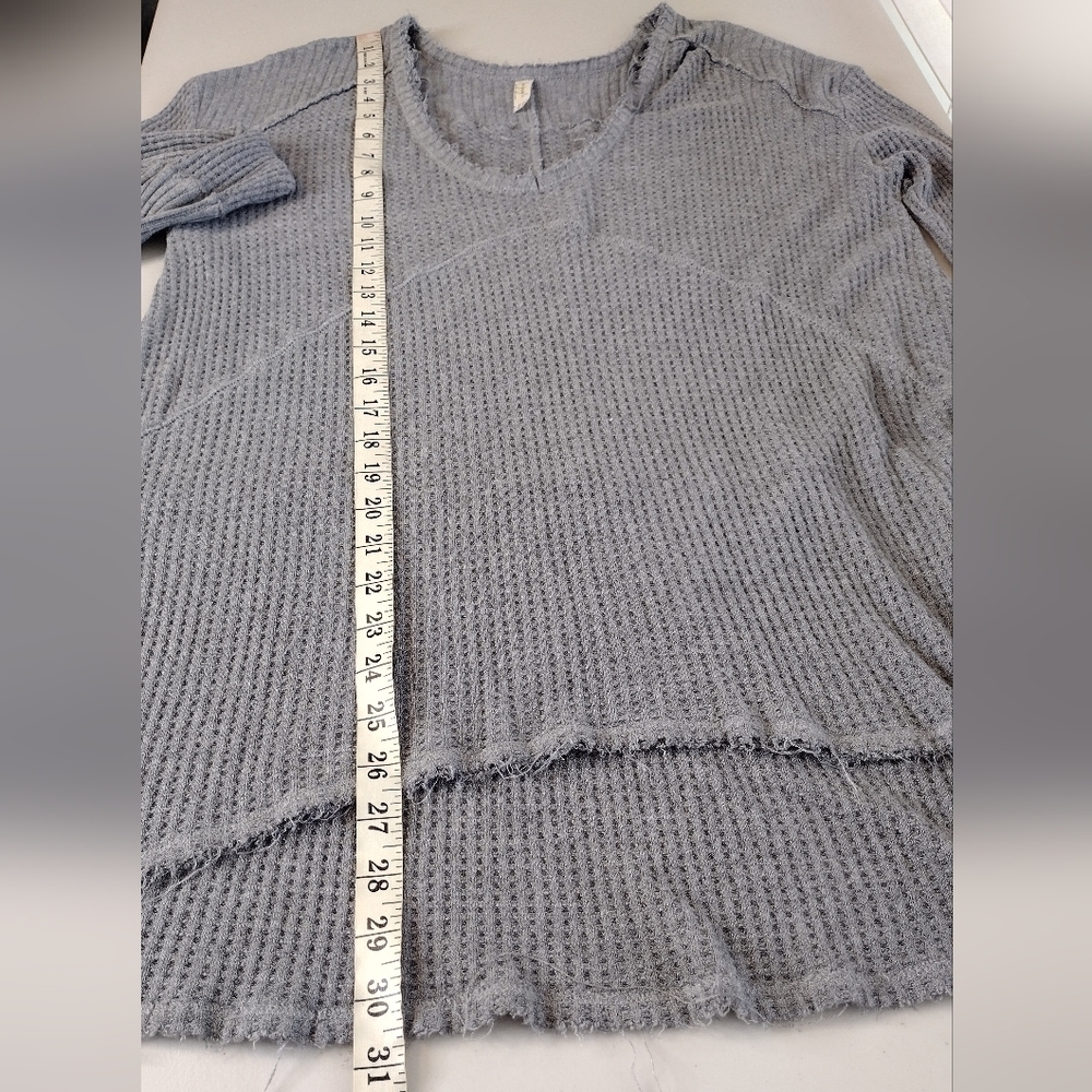 Free People Sunset Park Thermal Knit Boho Pullover Scoop Neck Tunic Size S - Picture 11 of 14